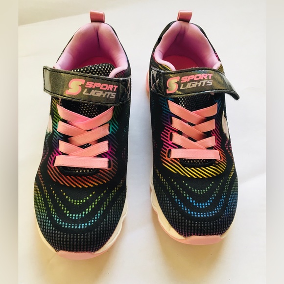 Sketchers. Sport lights. Girls sneakers. Size 1 ( little girl) - Picture 2 of 6